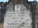 Joshua JEAYS (late mayor of Brisbane)
d: 11-Mar-1881 aged 69
Sarah JEAYS (wife)
d: 26-Jul-1864 aged 52 (buried at Milton)
Brisbane General Cemetery (Toowong)