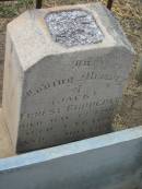 Ernest (Jack) CROUCHER,
died 13 May 1910 aged 4 years 8 months;
Warra cemetery, Wambo Shire