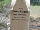 Robert VERNOR
b: Edinburgh 30 Jan 1837,
d: Cluen 2 Oct 1920
(wife) Sara Harlin VERNOR
b: 25 Aug 1842
d: 16 May 1926
Sarah (widow of late) William HARLIN
of Rosevale Co Antrim, Ireland
b: 17 Nov 1802
d: 14 Jun 1892
(daughter) Alice Maud (HARLIN)
b: 15 Jun 1873
d: 24 Jun 1949
James VERNOR
b: Edinburgh, 21 Jun 1847
d: Cluen 28 May 1915
Captain and Mrs Robert Vernors children
William VERNOR
Alice VERNOR
Charlotte DAVIDSON
Evelyn McWHINNEY
Mildred THOMSON
grandchildren
Vernor, Hazel and Patrick DAVIDSON
Isobel McWHINNEY
Alice Margaret JOHNSTON
b: 10 Mar 1911 at Cluen, Wivenhoe Pocket
d: 17 Aug 2001 at Toowoomba
(husband) Raymond Charles JOHNSTON
b: 18 Apr 1913 at Clermont
d: 25 Nov 1999 at Toowoomba
Wivenhoe Pocket General Cemetery
