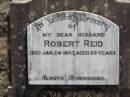 Robert REID
24 Jan 1947, aged 59
Rose Ellen REID
16 Jul 1955, aged 81
Wivenhoe Pocket General Cemetery