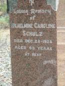 Wilhelmine Caroline SCHULZ
28 Dec 1928, aged 63
Wivenhoe Pocket General Cemetery