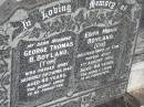 George Thomas B BOYLAND (Tom)
29 Apr 1945, aged 49
Edith Minnie BOYLAND (Cis) (wife of Tom)
7 Aug 1990, aged 94
Wonglepong cemetery, Beaudesert