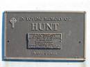 HUNT, John Ernest,
03-01-1937 - 12-07-2003;
Woodford Cemetery, Caboolture