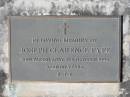 Joseph Clarence FYFE,
died 7 Oct 1994 aged 80 years;
Woodford Cemetery, Caboolture