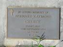 Bernard Raymond CRUICE,
died 22 Sept 1994, 66 years;
Woodford Cemetery, Caboolture