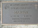 Colin Charles MARTIN,
07-04-58 - 31-05-98;
Woodford Cemetery, Caboolture