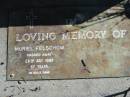 Muriel FELSCHOW,
died 26 July 1989, 67 years;
Woodford Cemetery, Caboolture