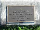 Isabel Louise MALONEY,
died 7 July 1997 aged 73 years;
Woodford Cemetery, Caboolture