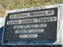 Irene Annie TINNEY,
died 8 May 1973 aged 59 years;
Woodford Cemetery, Caboolture