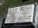 George Edward PARKER, dad,
accidentally killed Woodford 10-4-1933
aged 58 years;
Emily PARKER, mumsie,
died Brisbane 9-1-1961 aged 72 years;
Woodford Cemetery, Caboolture