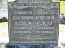 Spencer B. MASON, father,
died 15-5-1937 aged 55 years;
Clara E. MASON, mother,
died 8-6-1938 aged 51 years;
Woodford Cemetery, Caboolture