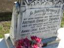 Arthur Ernest DRAPER,
husband father,
died 17 Nov 1927 aged 45 years;
Annie Jane Kate DRAPER, mother,
died 6 July 1979 aged 85 years;
Arthur Ernest DRAPER,
borhter of Lillian & Macie,
born 30 Jan 1928,
accidentally killed 26 Feb 1993,
interred Linville Cemetery;
Woodford Cemetery, Caboolture