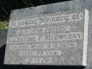 Valentine F. MCSWEENEY, father,
died 9-6-1976 aged 85 years;
Woodford Cemetery, Caboolture