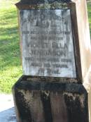 Violet Ella JENKINSON, daughter sister,
died 22 June 1936 aged 23 years;
Woodford Cemetery, Caboolture