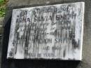 Edna Silvia SMITH,
wife of John, mother of Brian,
died 6-1-1985;
John Cameron SMITH,
died 4 Aug 1990 aged 81 years;
Woodford Cemetery, Caboolture