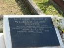 William George DRAPER,
husband father grandfather great-grandfather,
born 8-2-1926 died 11-2-1998;
Woodford Cemetery, Caboolture