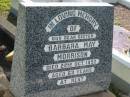 Barbara May MORRISON, sister,
died 22 Oct 1952 aged 63 years;
Woodford Cemetery, Caboolture