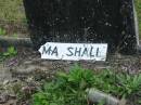 MARSHALL;
Woodford Cemetery, Caboolture