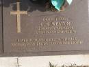 C.K. Weston
23 Aug 2002, aged 70
(husband of Eileen, father of Richard, Russ (deceased), Jeannie, Rob, Kathy)
Woodhill cemetery (Veresdale), Beaudesert shire