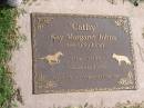 Cathy Kay Margaret Johns (nee OSullivan)
b: 8 Aug 1944, d: 26 Apr 1997
(wife of Leslie Arthur)
Woodhill cemetery (Veresdale), Beaudesert shire