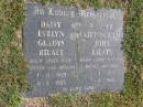 Daisy Evelyn Gladys Rilatt
b: 7 Nov 1907, d: 9 Feb 1993
Walter Clifton (Clif) John Rilatt
b: 1 Feb 1910, d: 7 Apr 1986
Woodhill cemetery (Veresdale), Beaudesert shire