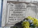 Robert McDougall
10 Oct 1956, aged 61
Woodhill cemetery (Veresdale), Beaudesert shire