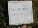 Anna Dorothea Peardon
Woodhill cemetery (Veresdale), Beaudesert shire