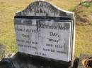 Thomas Alfred DAY
d: 8 Jul 1955, aged 67
Gertrude Mary DAY Molly
d: 1975, aged 82
Woodhill cemetery (Veresdale), Beaudesert shire