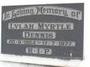 Lylah Myrtle Dennis
b: 20 Jun 1904, d: 17 Jul 1977
Woodhill cemetery (Veresdale), Beaudesert shire