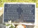 Andrew Warrender Manderson
d: 6 Jun 1974, aged 81
Olive Priscilla Manderson
d: 1 Nov 1995, aged 97
Woodhill cemetery (Veresdale), Beaudesert shire