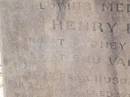 Henry HILLERY,
husband,
born Sydney 17 Sept 1845
died Emu Vale 4 Nov 1893;
Yangan Anglican Cemetery, Warwick Shire