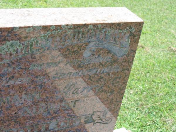 Hermann (Harry) August FROHLOFF,  | husband father,  | died 28 Feb 1985 aged 69 years;  | Yarraman cemetery, Toowoomba Regional Council  | 