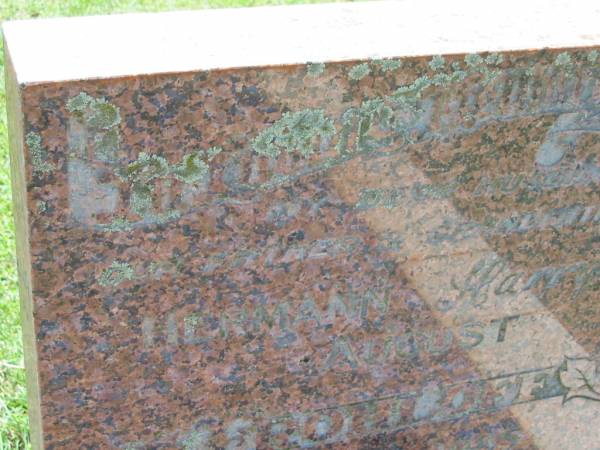 Hermann (Harry) August FROHLOFF,  | husband father,  | died 28 Feb 1985 aged 69 years;  | Yarraman cemetery, Toowoomba Regional Council  | 