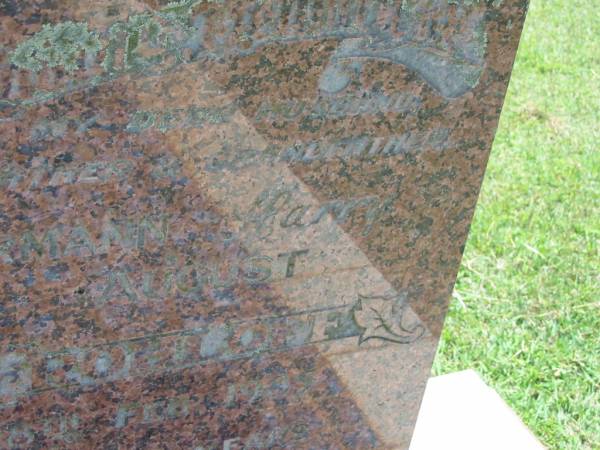 Hermann (Harry) August FROHLOFF,  | husband father,  | died 28 Feb 1985 aged 69 years;  | Yarraman cemetery, Toowoomba Regional Council  | 