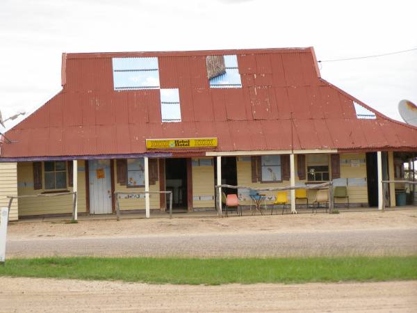 Painted pub, Hebel, Queensland  | (it just looks as if you can see through it)  | 