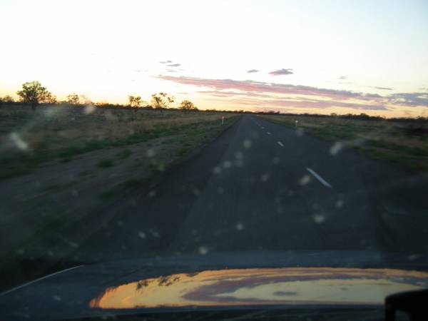 Sunset,  | between Brewarrina and Bourke,  | New South Wales  | 