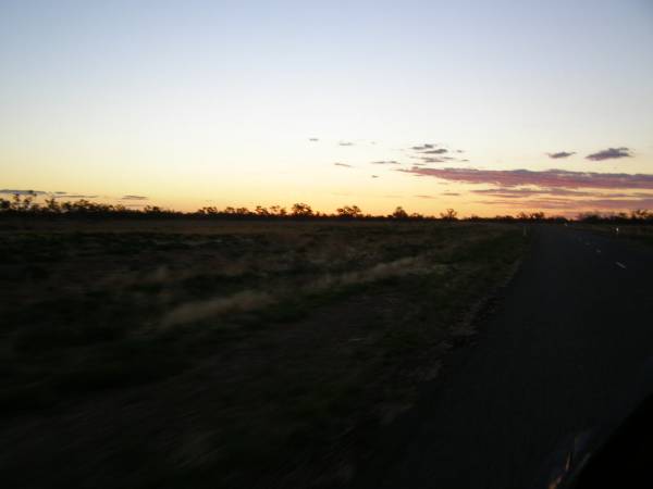 Sunset,  | between Brewarrina and Bourke,  | New South Wales  | 