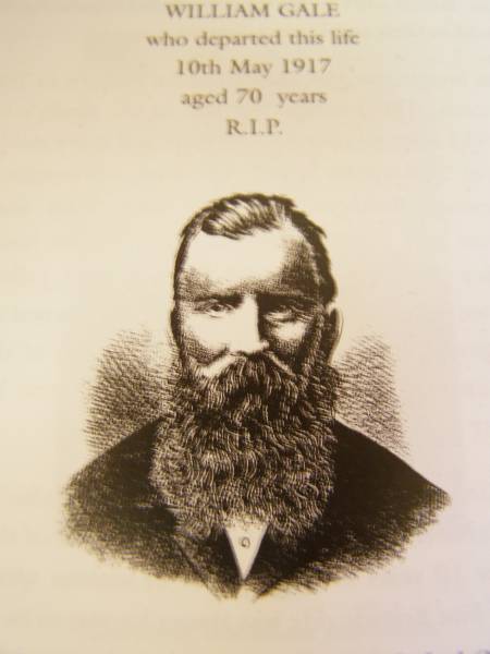 William Gale (a relative of David's) built and ran  | the Central Australian Hotel ibetween about 1883  | and his death in 1917,  | Bourke, New South Wales  | 
