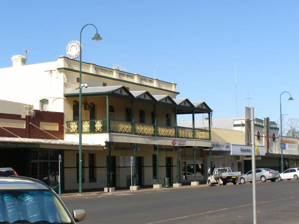 Fitzgeralds Post Office Hotel,  | established 1888,  | Bourke, New South Wales  | 