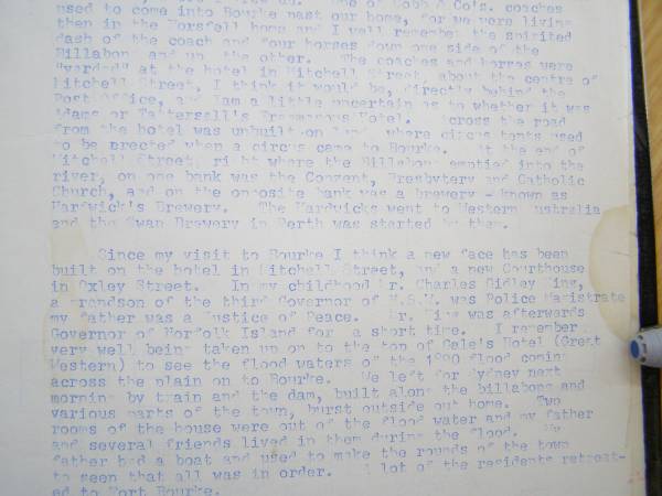 Gale family history,  | Bourke, NSW  | 