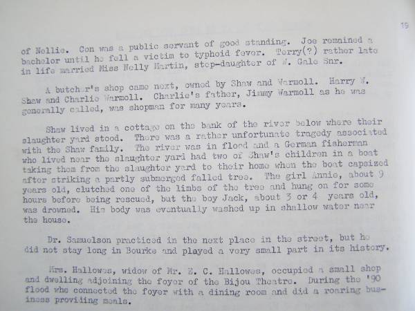 Gale family history,  | Bourke, NSW  | 