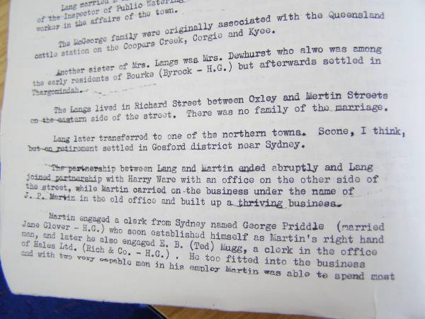 Gale family history,  | Bourke, NSW  | 