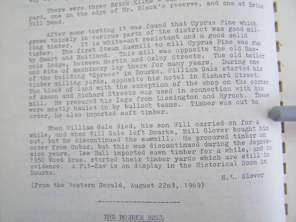 Gale family history,  | Bourke, NSW  | 