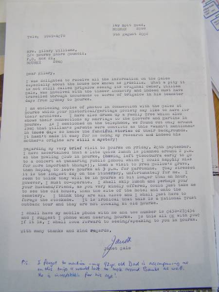 Gale family history,  | Bourke, New South Wales  | 