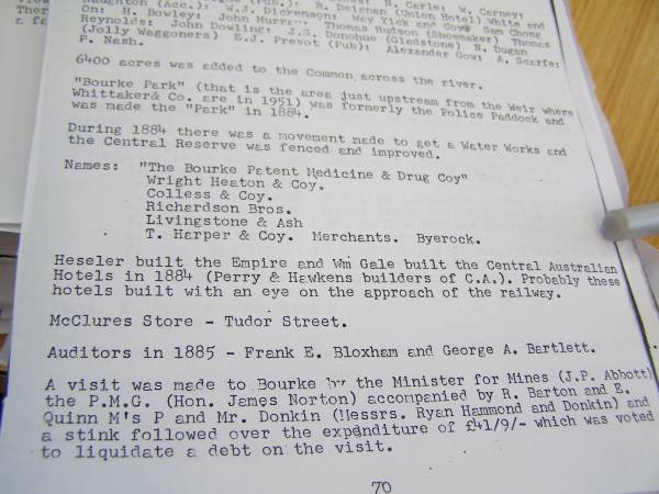 Gale family history,  | Bourke, New South Wales  | 