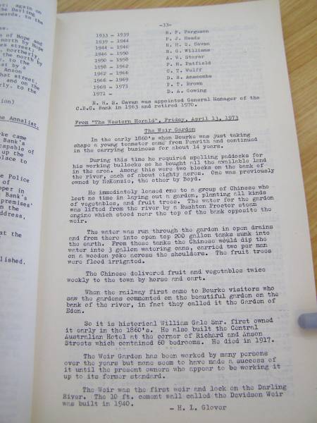 Gale family history,  | Bourke, New South Wales  | 