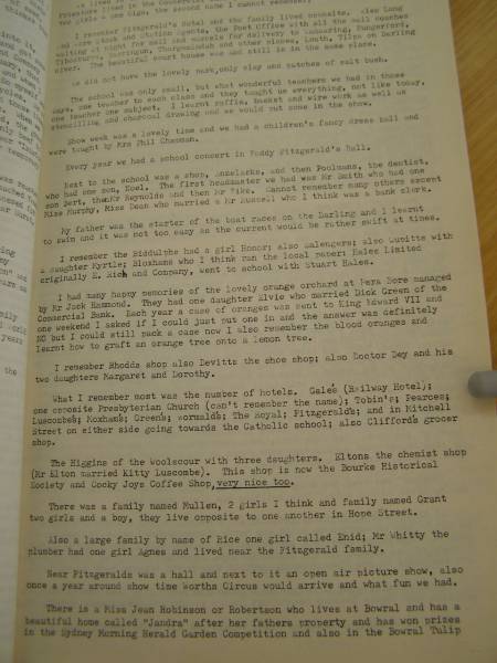 Gale family history,  | Bourke, New South Wales  | 