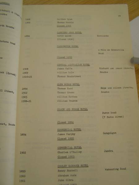 Gale family history,  | Bourke, New South Wales  | 