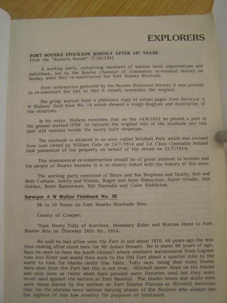 Gale family history,  | Bourke, New South Wales  | 