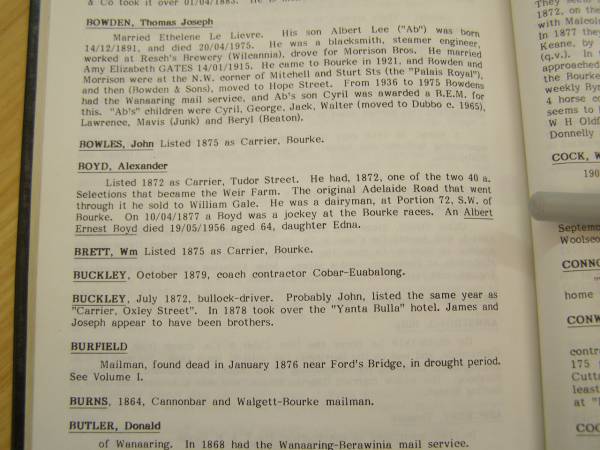 Gale family history,  | Bourke, New South Wales  | 